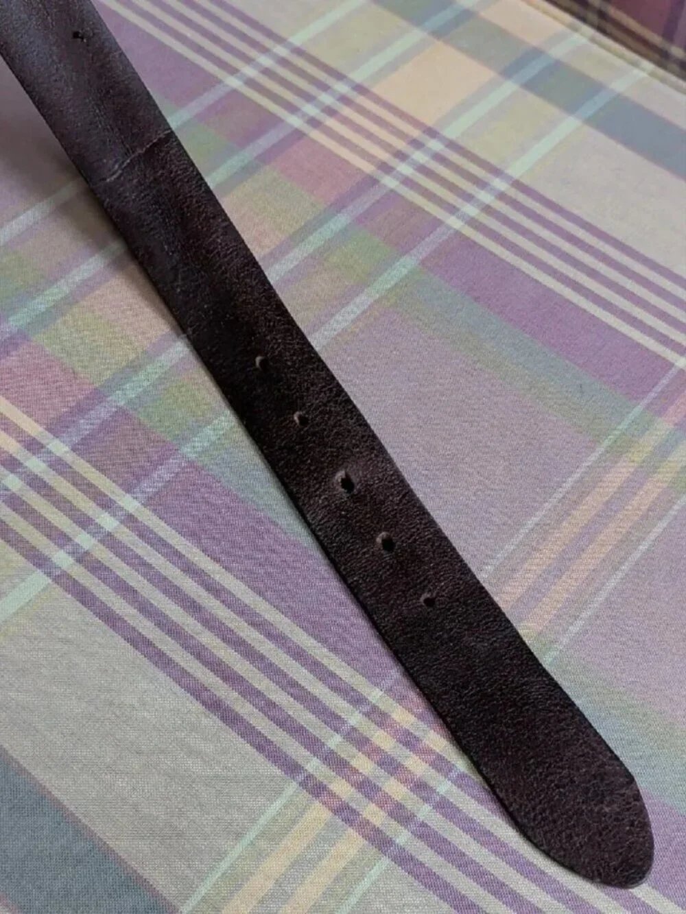 Zara Distressed Embossed Leather Belt